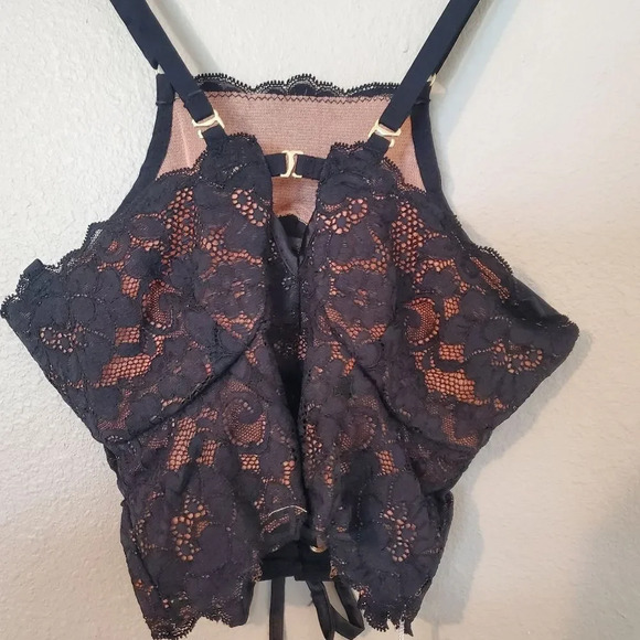 Free People x We Are Hah Top To Bottom Convertible Black Lace Cami XS - Picture 8 of 10